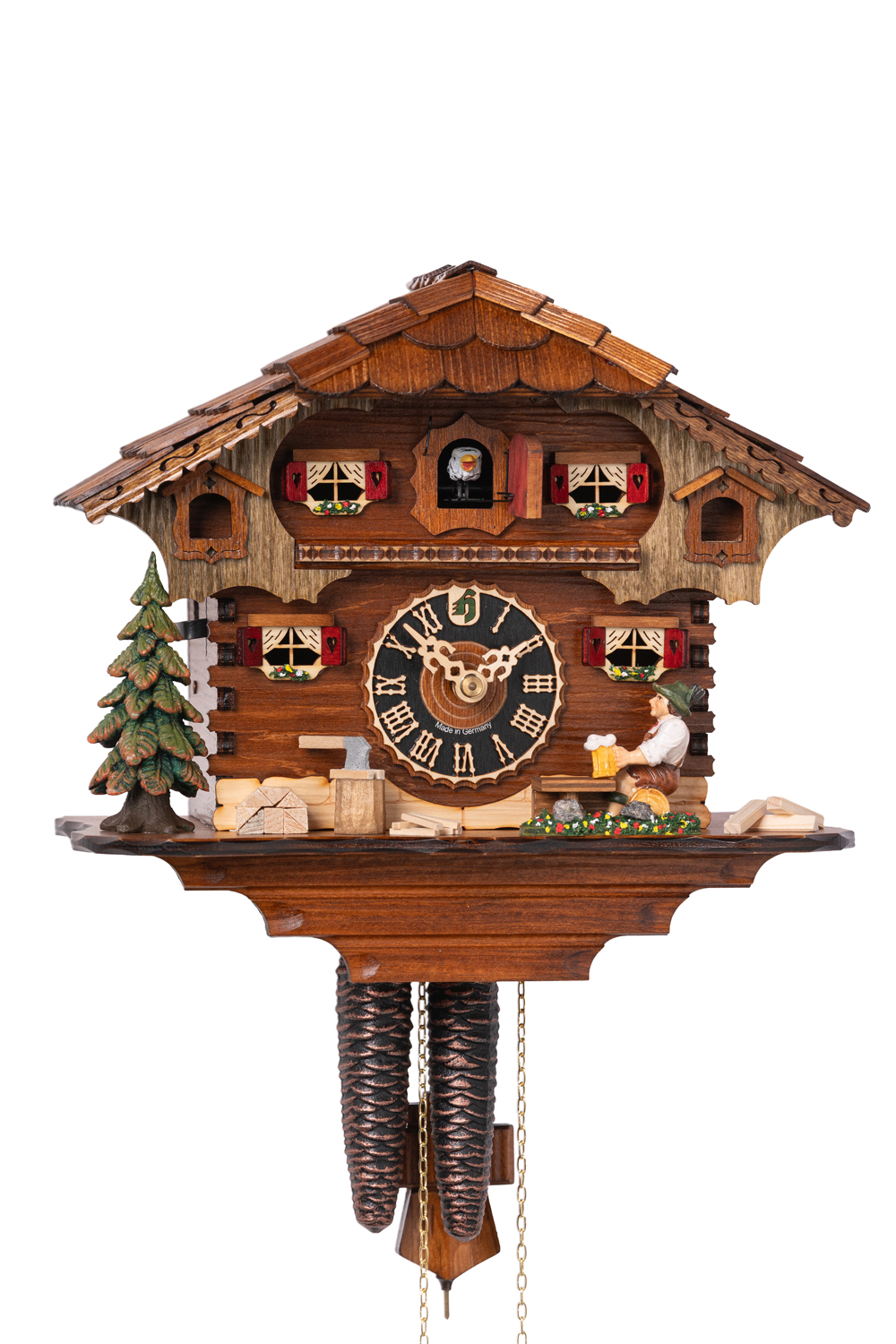 Original handmade Black Forest Cuckoo Clock  / Made in Germany 2-164