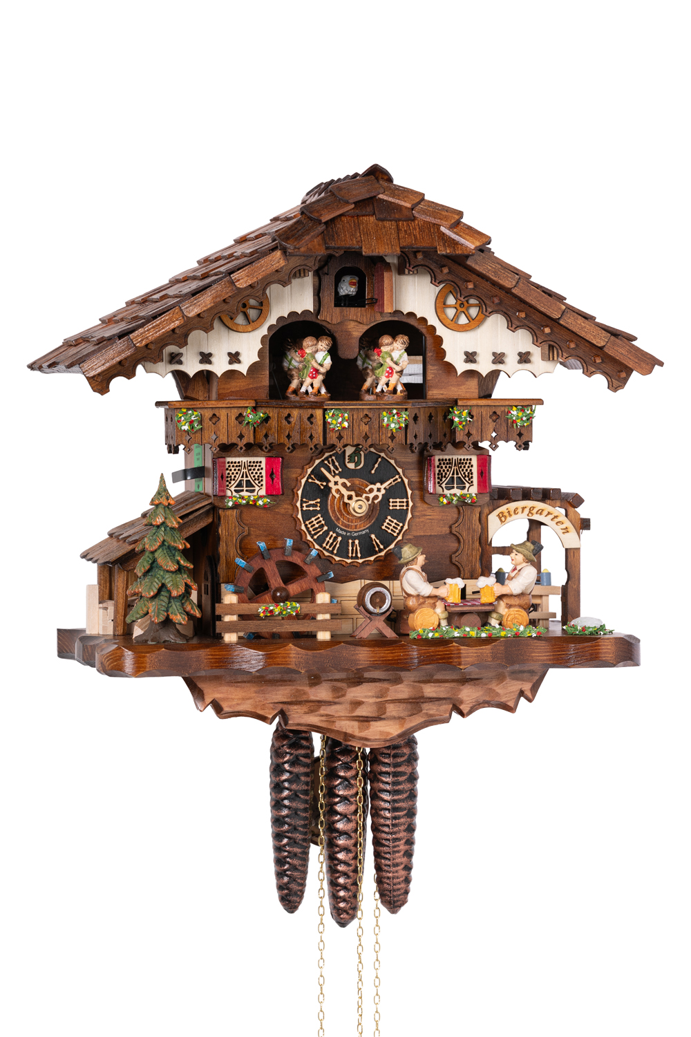 Original handmade Black Forest Cuckoo Clock  / Made in Germany 2-6259t