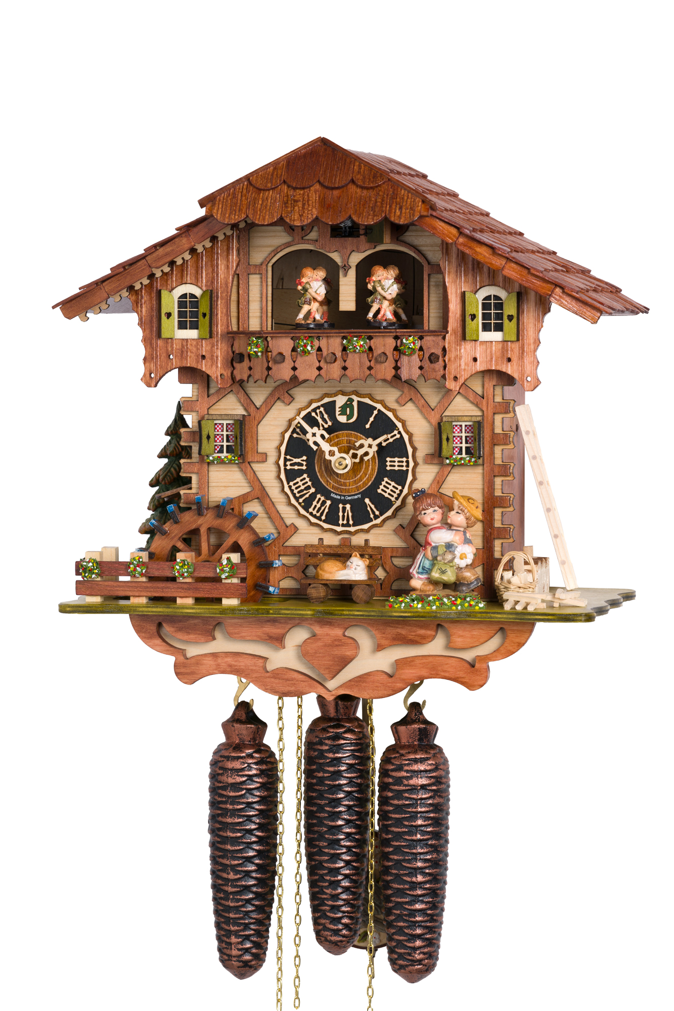Original handmade Black Forest Cuckoo Clock  / Made in Germany 2-86205t