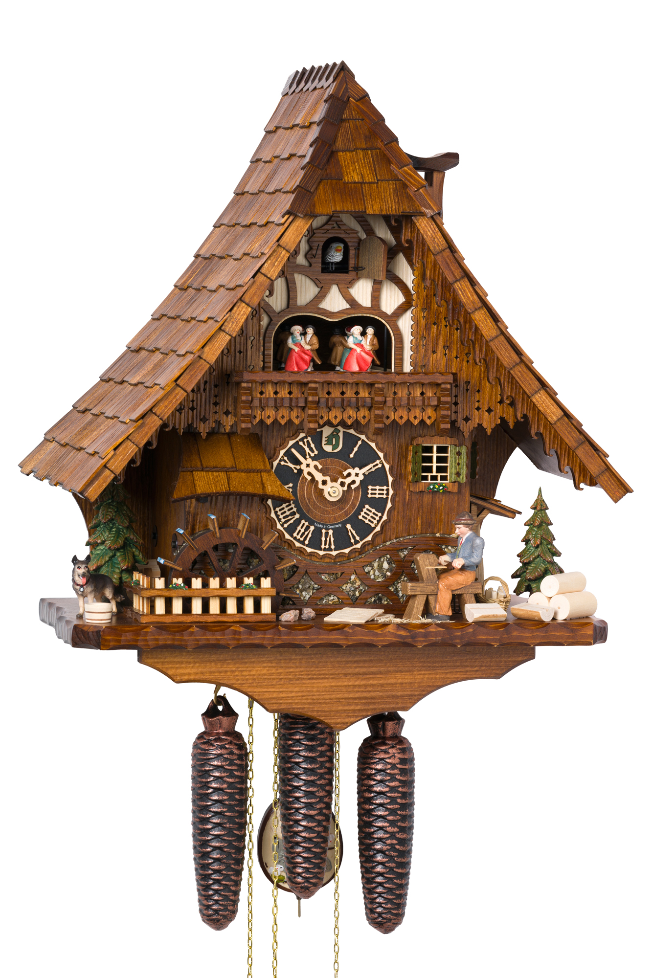 Original handmade Black Forest Cuckoo Clock  / Made in Germany 2-86266T